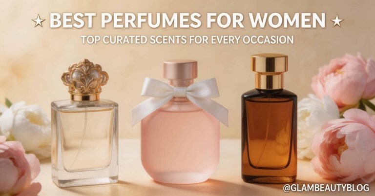 Best perfume for women in 2026 under $25 – elegant affordable luxury fragrances flat lay with sophisticated bottles.
