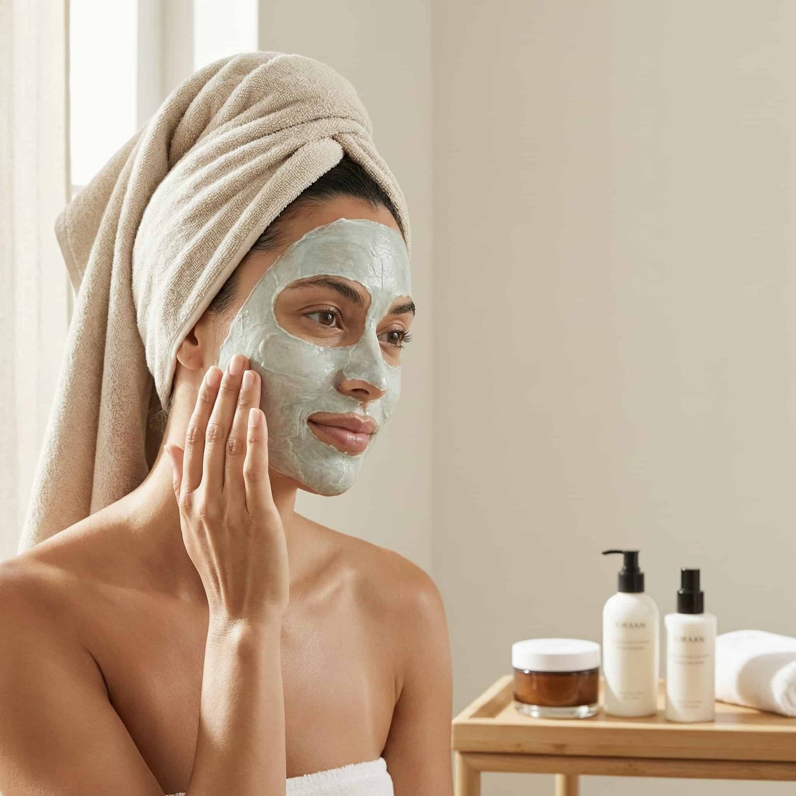 best hydrating face mask for sensitive skin with soft skincare aesthetic and glowing complexion