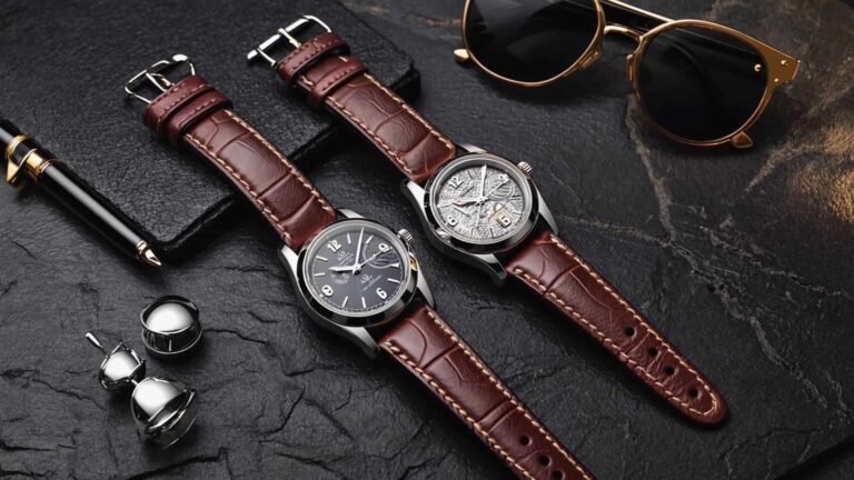 Luxury style watche displayed on a dark premium background with elegant accessories showcasing affordable high-end watch designs