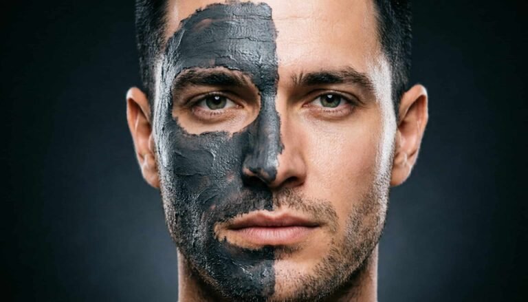 Best Men Face Mask for clear skin with visible before and after skincare results